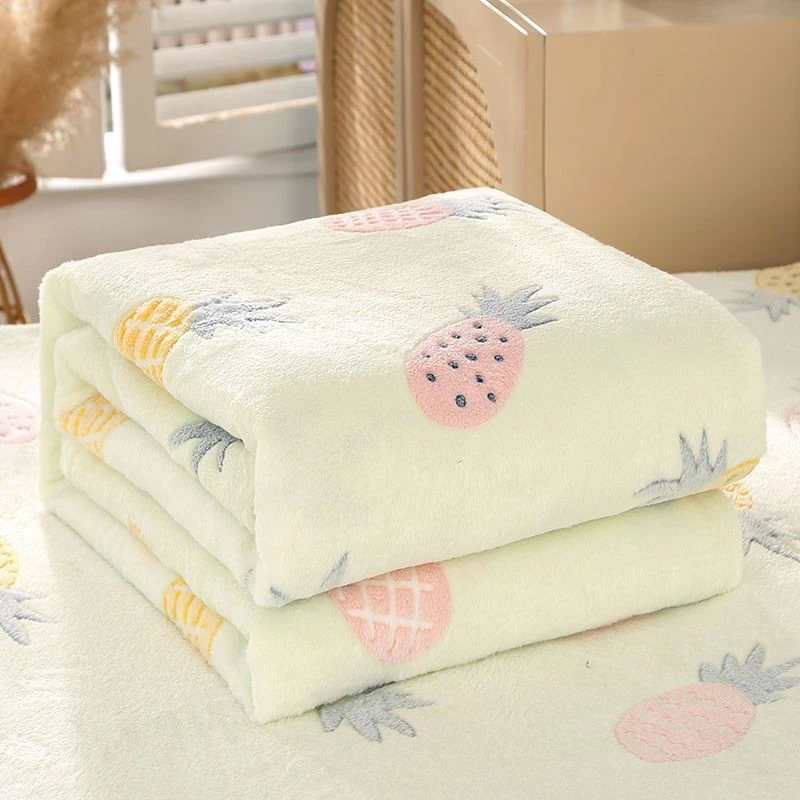 100 phần trăm Polyester dệt kim lông cừu san hô chăn ném em bé