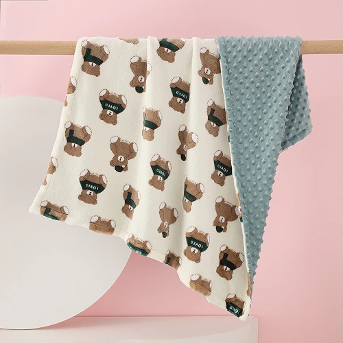 Chăn hai lớp Minky Dots