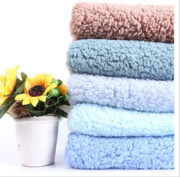Faux Fur Fleece Vải Sherpa