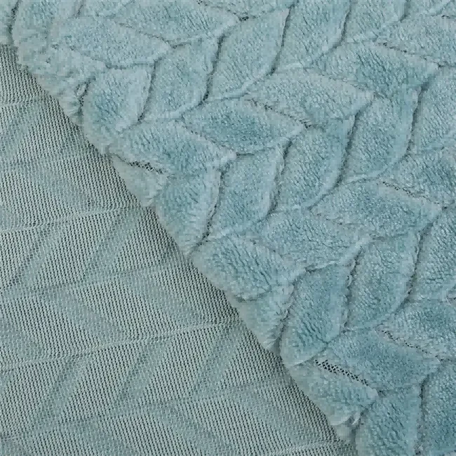 Lá Jacquard Flannel Vải