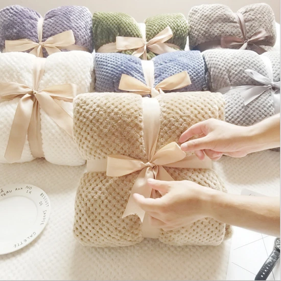 Dứa Check Jacquard Flannel Chăn