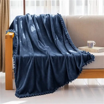 Chăn Flannel màu xanh