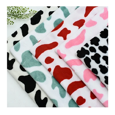 Vải flannel in bò cho đồ ngủ