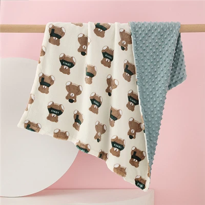 Chăn hai lớp Minky Dots