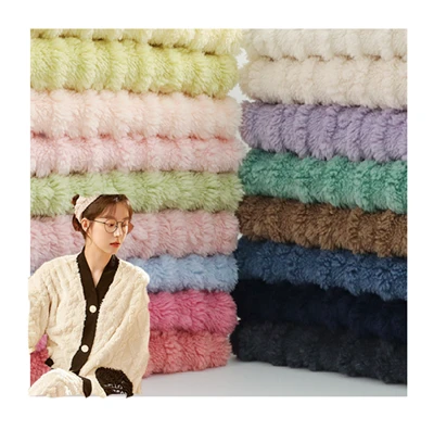 Vải dệt kim Jacquard Sherpa