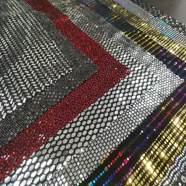 Vải sequin vàng lấp lánh